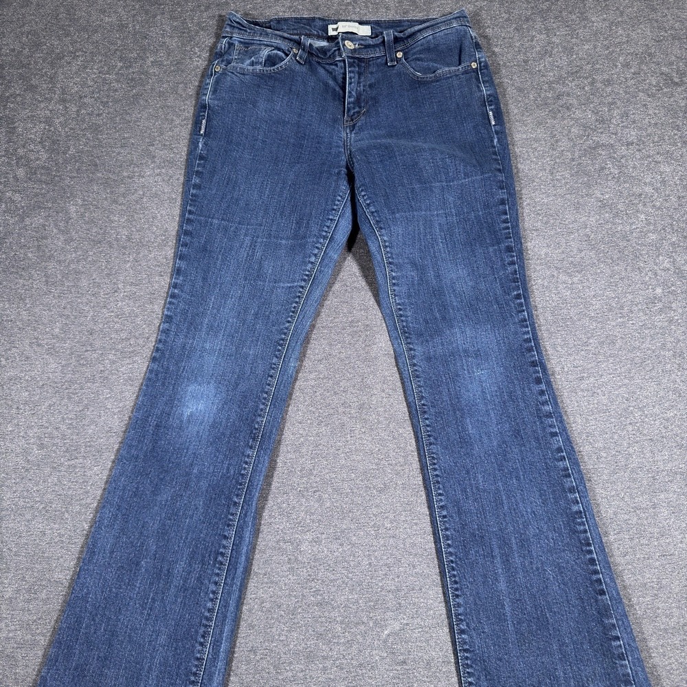 Levi's 515 Jeans Womens 29x32 Blue Bootcut Mid Rise Denim Dark Wash Boho Western